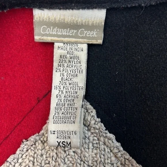 Coldwater Creek Woman’s Wool Blend Cardigan Vintage Size XS/S P2P 19” - Picture 5 of 8